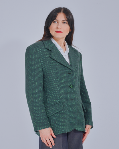 Emerald Green Tweed Jacket
