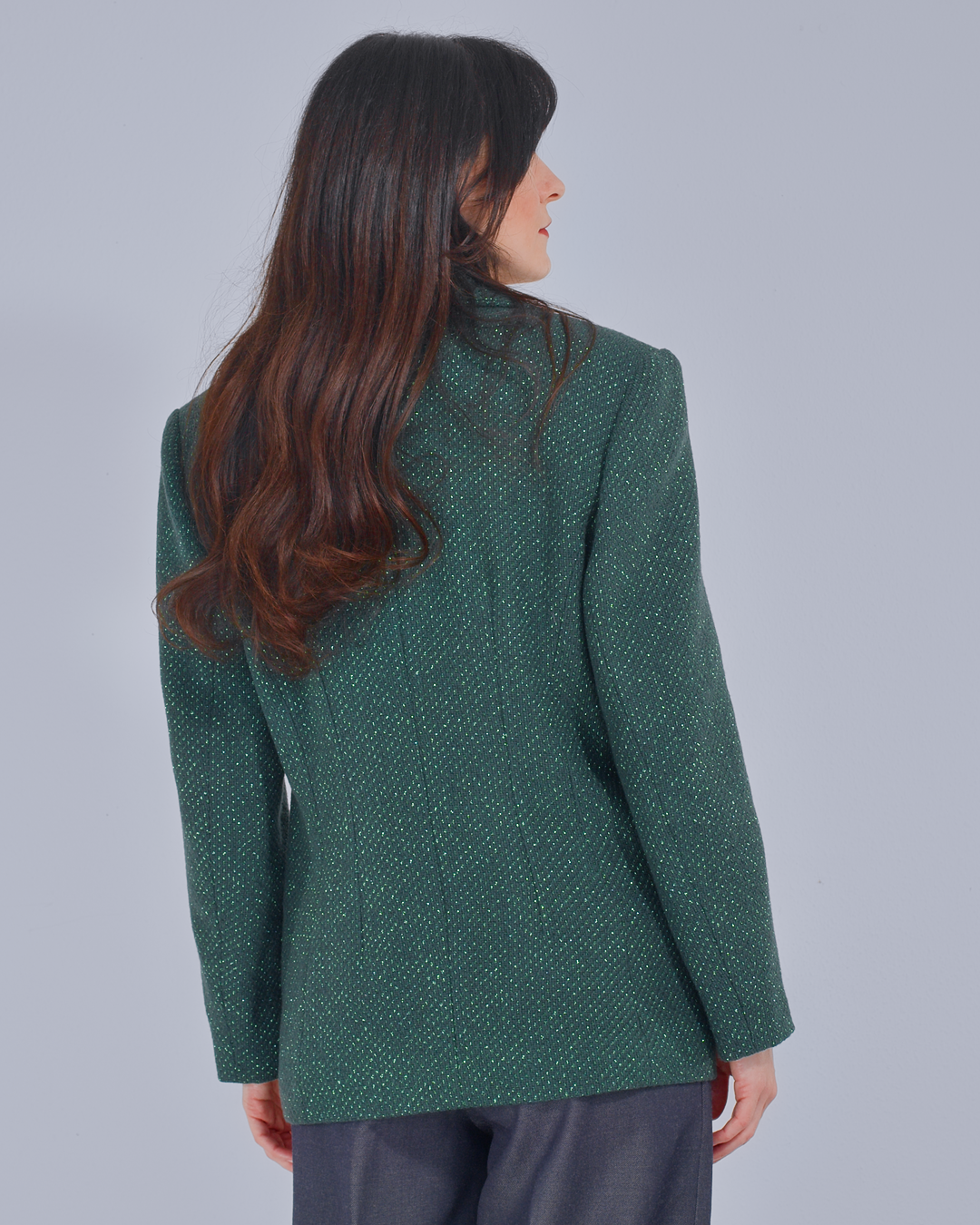 Emerald Green Tweed Jacket
