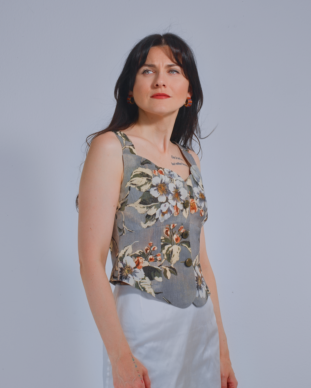 Vest with Floral Print