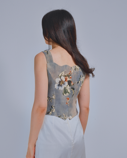 Vest with Floral Print