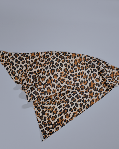 Triangular Silk Scarf – Leopard