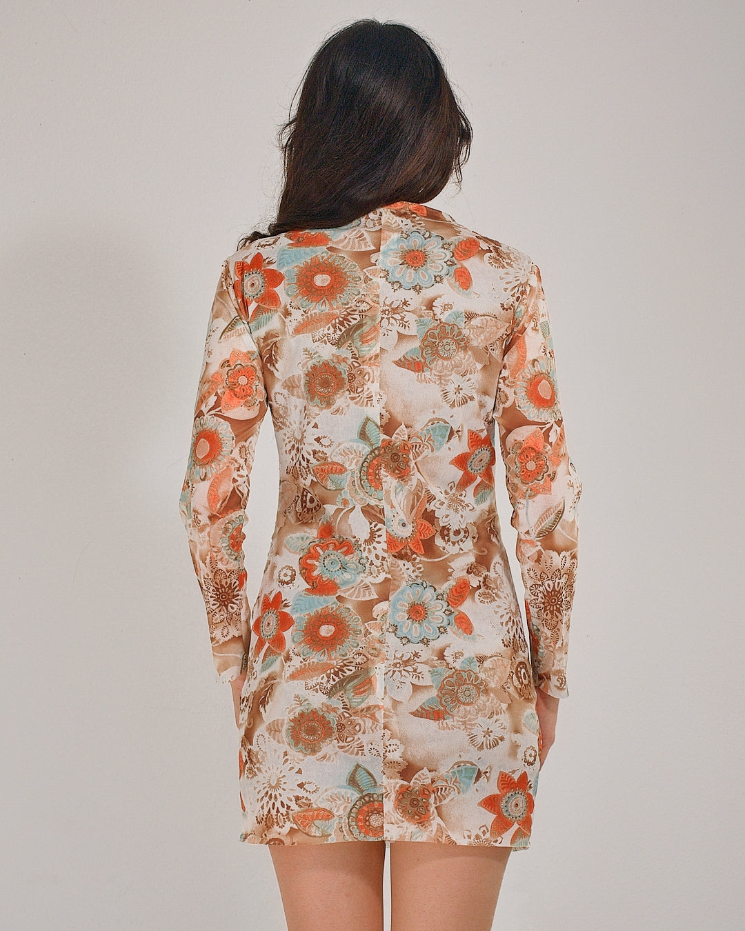 Draped Ethno Mini Dress